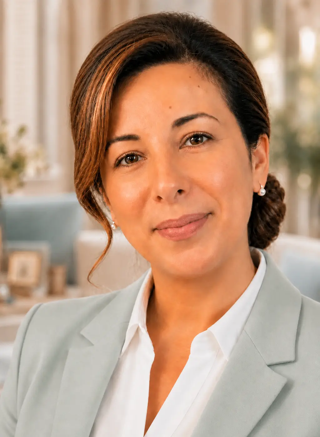 Editorial portrait of Leyla, Founder and Director